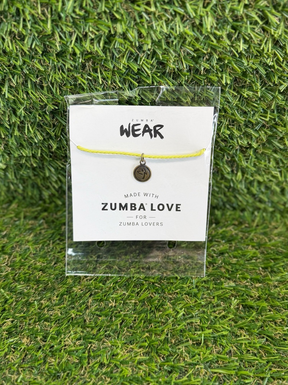 Zumba Fitness Yellow Cord Bracelet with Bronze Charm